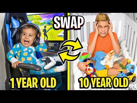 , title : '10 year old SWAPS Bedrooms with 1 year old Baby!! (Hilarious) 😂 | The Royalty Family'