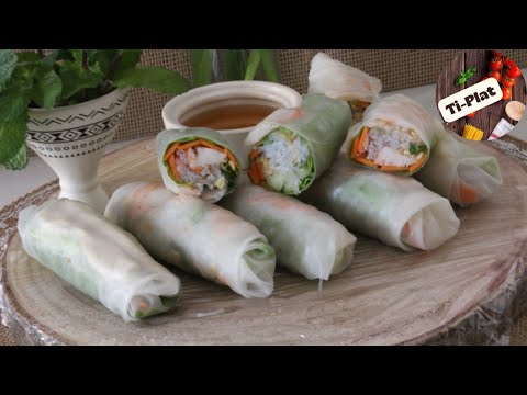 la recette de Rouleau de printemps aux crevettes facile et rapide