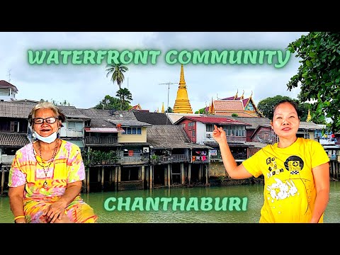 COMUNIDADE À BEIRA-MAR DE CHANTHABURI / Viagem de moto em Bangkok / Vlog de viagens na Tailândia