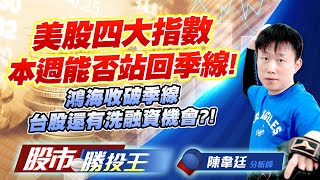 美股四大指數本週能否站回季線 ! 鴻海收破季線台股還有洗融資機會 ?! #輝達 #美股 #台積電 #鴻海 #00981A #0050 (圖)