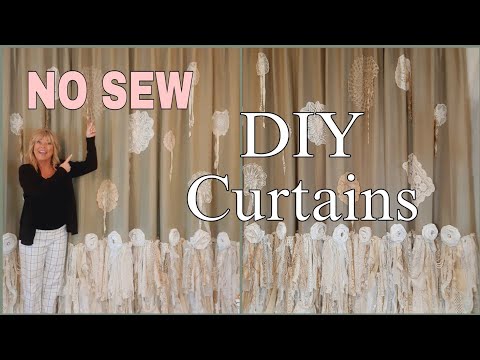 NO SEW DIY How To Make Romantic Vintage Style Curtains