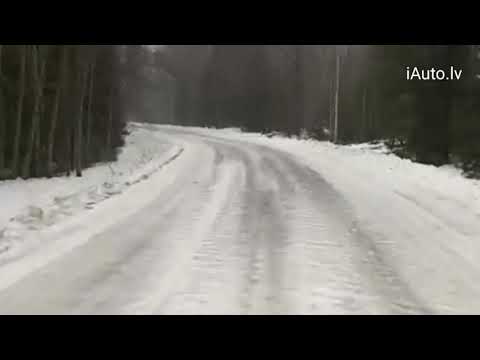 Valkas autobuss pa ledu un ūdeni izbrauc savu maršrutu 23.02.2021. #iAuto