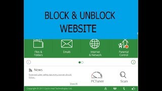 How to block and unblock websites in your PC through Quick Heal.