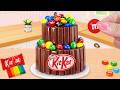 How To Make Rainbow KitKat Cake Satisfying Mini Dessert DIY Cute Mini Bakes