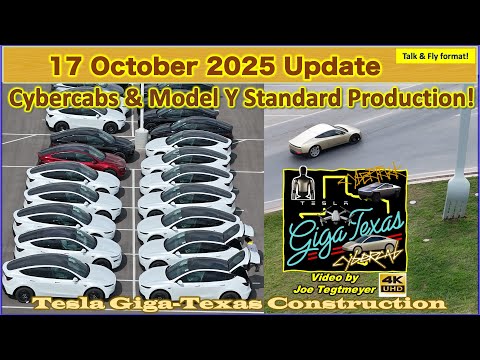 Cybercabs, Model Y Standard Prod & Huge Transformer Arrives! 17 Oct 2025 Giga Texas Update(12:35 PM)