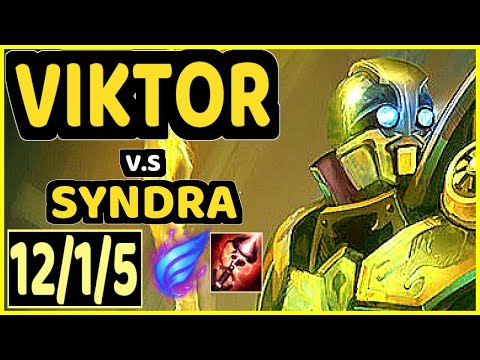 TAKESHI (VIKTOR) vs SYNDRA - 12/1/5 KDA MID GAMEPLAY - BR Ranked GRANDMASTER