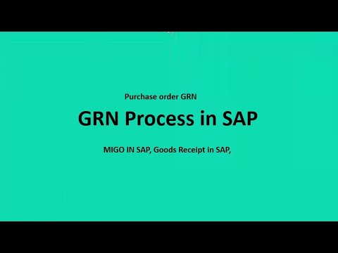 How to take Goods Receipt In SAP | MIGO SAP | MIGO Transaction In SAP l  GRN in SAP
