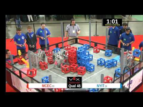 2015 VEXU Q48 - MCEC vs NYIT - 34 to 24-Division Div-VEX U-VEX Worlds 2015