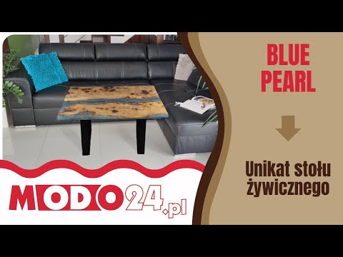 Stół Kawowy z Żywicy Epoksydowej i Drewna