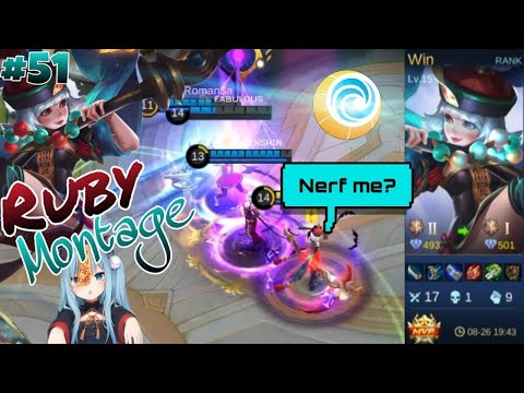 The New Balance, Buff and Nerf RUBY | Fast Ruby Montage #51 | My Assassin Ruby | Mobile Legend√