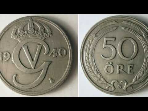1940 sweden 50 ore coin WORTH?