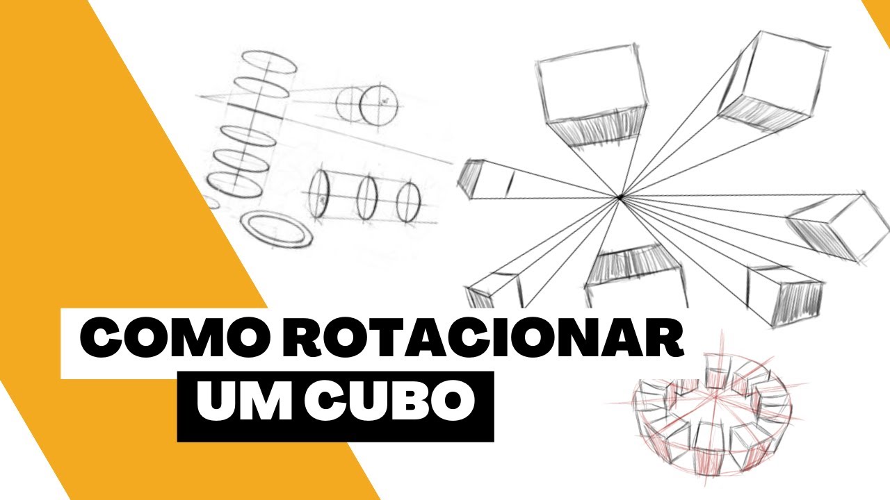 Rotacionando cubos e elipses - A chave para DESENHAR QUALQUER coisa da IMAGINAÇÃO - por Grava Arts