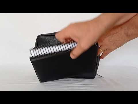 Pasta Bolsa CCB Tradicional G Couro Liso Preto R1767 Musical Rava