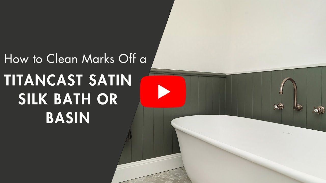 Kirkham 160 x 85 TitanCast Solid Surface Freestanding Bath - Satin Silk White 