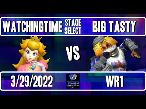 Stage Select 22: WatchingTime (Peach) Vs. Big Tasty (Sheik) - WR1