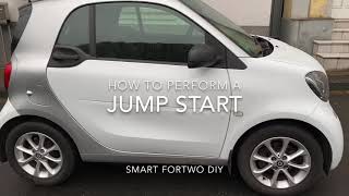 How to perform a jump start in case of discharged battery Car Boost instruction Smart ForTwo DIY