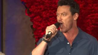 Gaston live   Josh Gad, Luke Evans, Alan Menken at Beauty and the Beast press conference