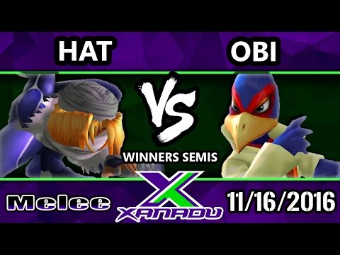 S@X 176 - Hat (Sheik, Marth) Vs. Obi (Falco, Fox) - SSBM Winners Semis - Smash Melee