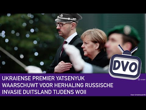 Yatsenyuk waarschuwt: 'Herinner u hoe de Russen Duitsland binnenvielen tijdens WOII'
