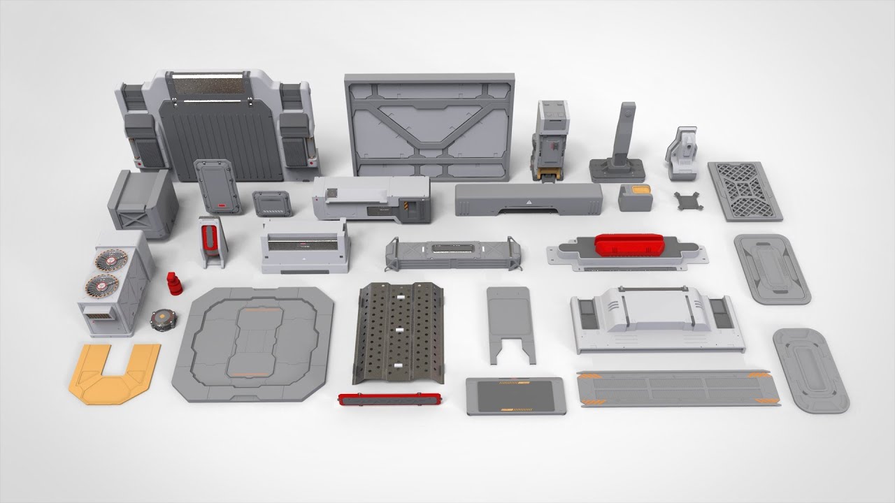 Kit di architettura fantascientifica 21 Modello 3D