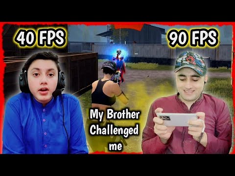40 FPS VS 90 FPS | 1 VS 1 | MY BROTHER CHALLENGED ME | PUBG MOBILE
