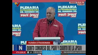 Diosdado Cabello en Quinto Congreso del PSUV y Cuarto Congreso de la JPSUV