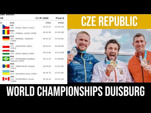 C1 Men 1000m Final A World Championships Duisburg 2023 | Martin Fuksa Champion | WAYKVlogs