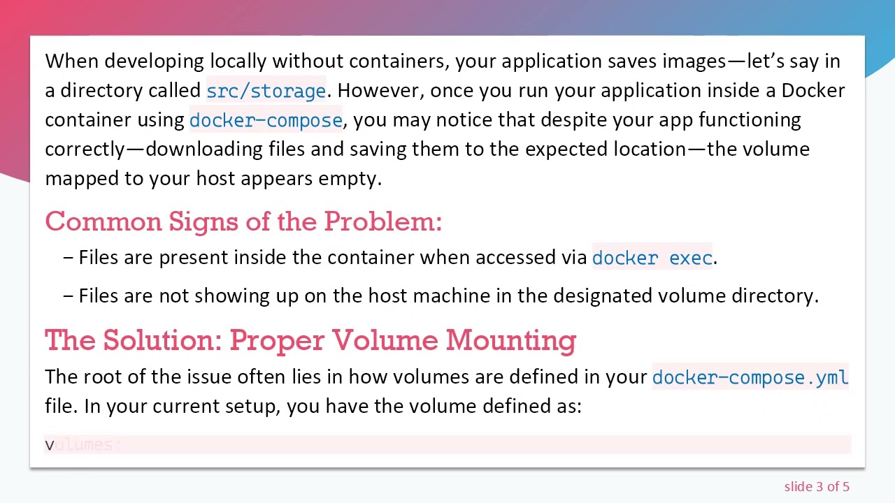 Resolve the Empty Volume Issue with Node.js in Docker-Compose
