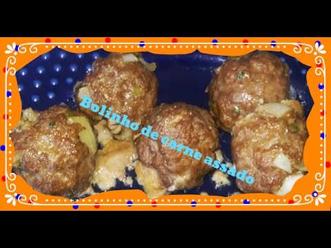 🥩bolinho de carne assado🥩