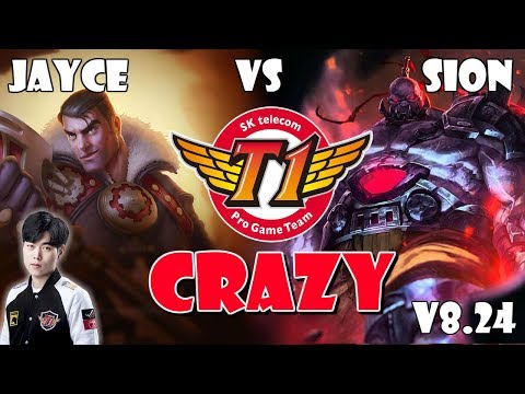 [ SKT T1 Crazy ] - Jayce vs Sion Top - Patch 8.24 KR Ranked - KDA 641