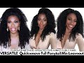 VERSATILE Flip Over QUICKWEAVE Method Full Ponytail w/Kinky Curly Hair Ft GLEEmade