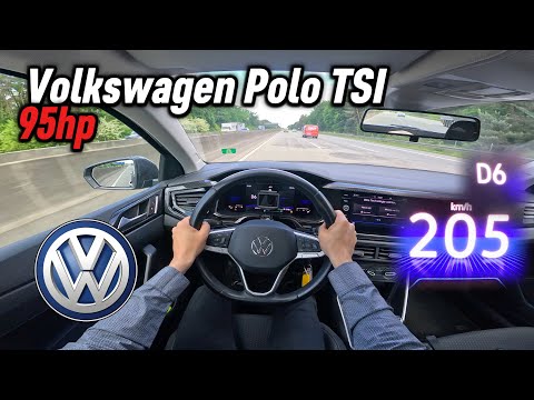 2021 Volkswagen Polo 1.0 TSI DSG-7 (95 hp) | POV Autobahn Test Drive in Germany