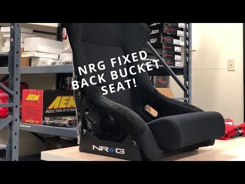NRG Fixed Back Bucket Racing Seats FRP-300 Black Large @ Redline360 Reviews and Specs