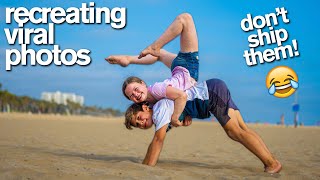 RECREATING VIRAL COUPLE S PHOTOS Acrobat vs Gymnast Mp4 3GP & Mp3