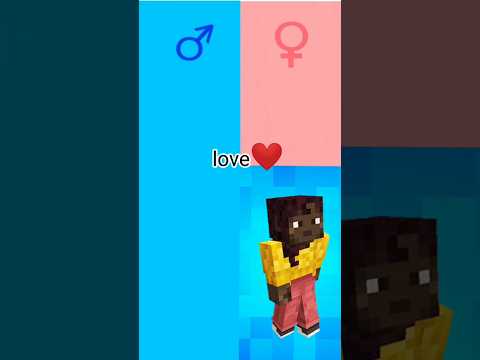 🌙 Minecraft love story: default characters boy & girl