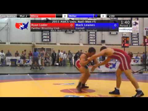 University Freestyle Quarterfinal 84kg - Mack Lewnes vs. Ryan Loder