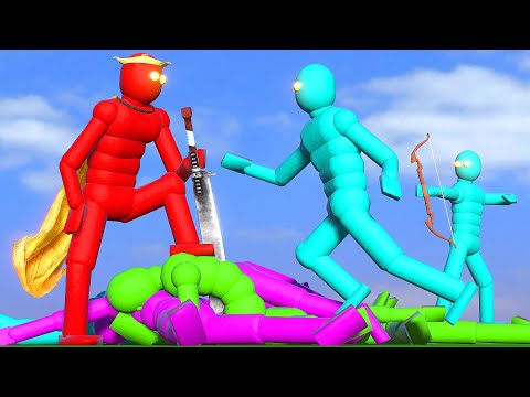 Dynamic NPCs Fight in a Battle Royale! (with active ragdoll physics)