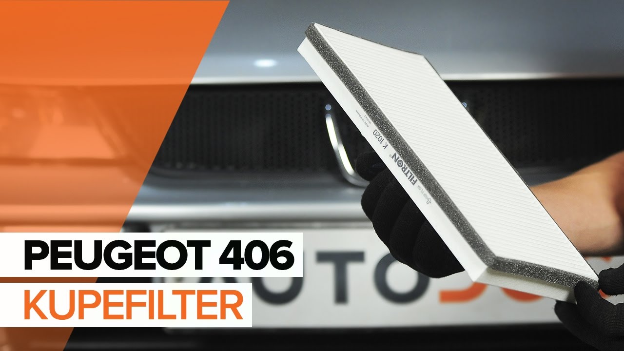 Byta kupéfilter på Peugeot 406 sedan – utbytesguide