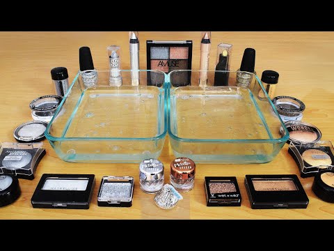 Mixing Makeup Eyeshadow Into Slime ! Silver vs Gold Special Series Part 6 ! Satisfying Slime Video Video
