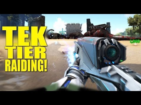 SOLO RAIDING AN ALL TEK BASE  Ark Small Tribes PvP