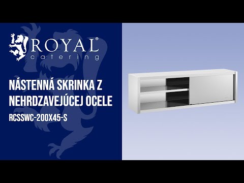 Video - Nástenná skrinka z nehrdzavejúcej ocele - 200 x 45 cm - 30 kg