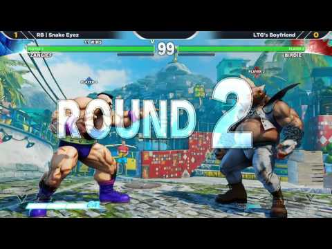 WNF Wednesday Night Fights 1.2 SFV - RB | Snake Eyez (Zangief) vs LTG's Boyfriend (Birdie)