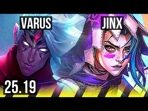 VARUS & Nautilus vs JINX & Thresh (ADC) | Legendary | KR Master | 25.19