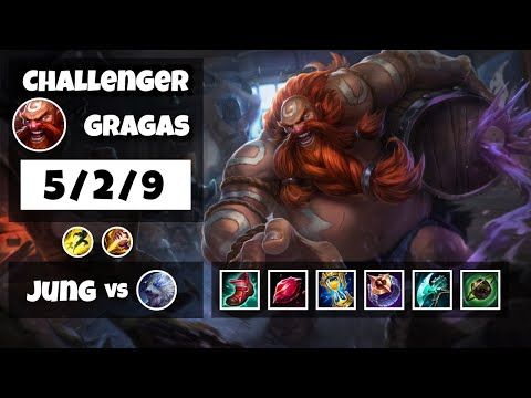 Gragas vs Volibear KOREAN Challenger JUNGLE (5/2/9) - v11.14