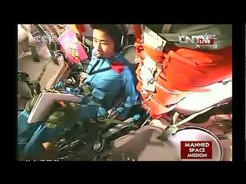 Astronauts Entering Tiangong - 1  Part 1 of 3  06-18-2012