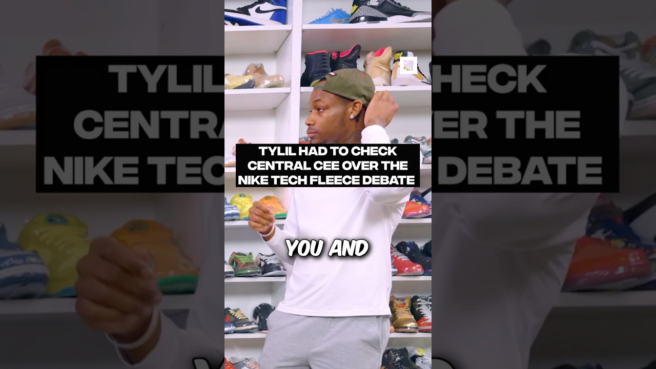 Tylil had to check Central Cee over the Nike Tech Fleece debate #sneakershopping