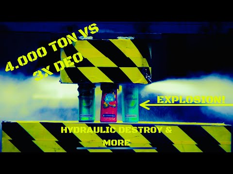 Hydraulic Press 4000 ton vs 3x Deo #hydraulicpress #destroy #4000ton