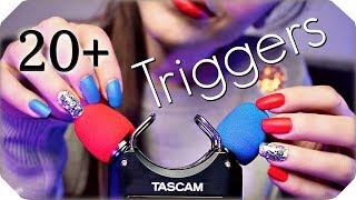 ASMR 20+ TASCAM Triggers for Sleep &amp; Tingles (NO TALKING) Deep Relaxing Ear to Ear Sounds 💙 3 Hours