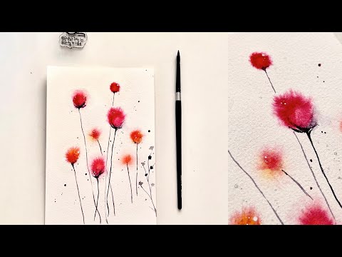 An Easy Innovative Way to Paint Soft & Fluffy Flowers | For Beginners