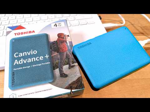 Toshiba Canvio Advance 1TB Portable External Hard Drive USB 3.0, White - HDTCA10XW3AA video review thumbnail